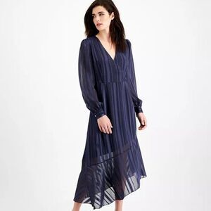 adyson parker maxi dress Adyson Parker Short Sleeve Crew Neck Tie Dyed Maxi Dress - Blue Pink - size XS